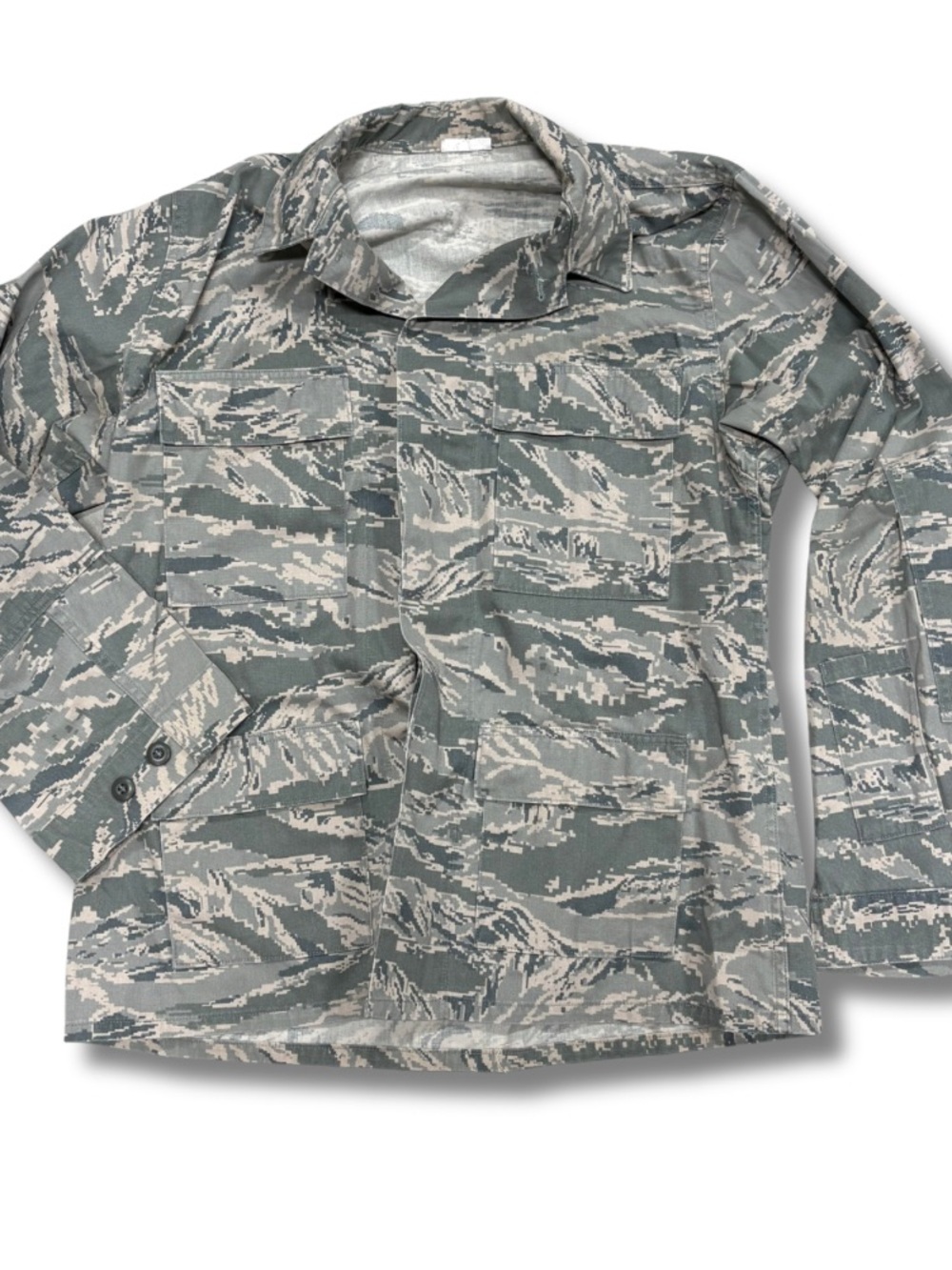 US Military ABU Tiger Stripe Camo Shirt Jacket Men XL Combat BDU Field